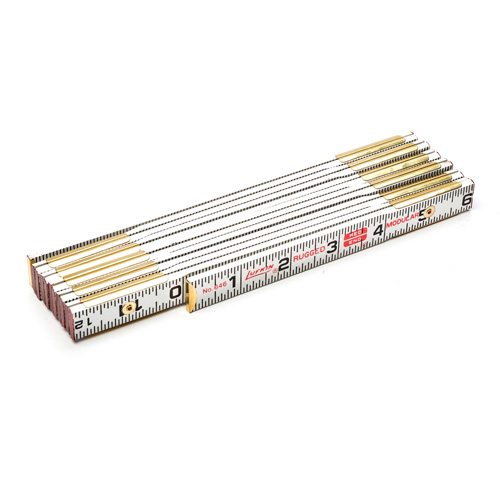 Red End&reg; Masonry Rule, 6' L, Wood, 1/16" Graduations Sécurité Médic
