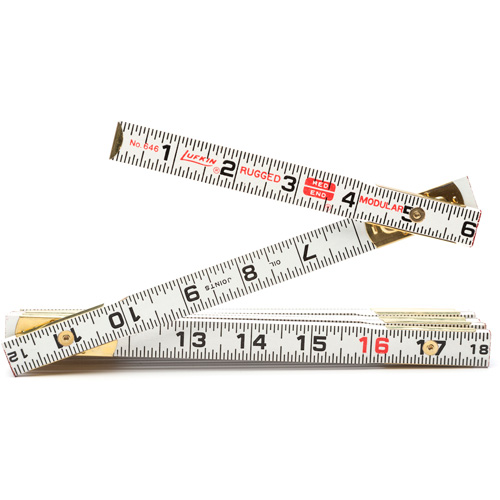 Red End&reg; Masonry Rule, 6' L, Wood, 1/16" Graduations Sécurité Médic