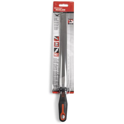 Lime d'usinage &agrave; taille simple, Plat, 10", B&acirc;tarde Sécurité Médic