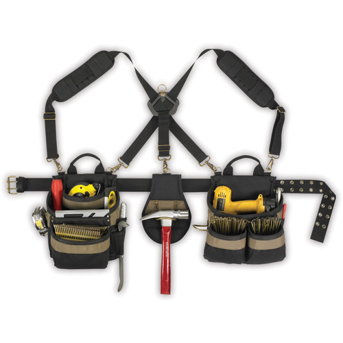Ceintures combin&eacute;es 5 pi&egrave;ces avec 20 poches Comfortlift, Polyester, Noir Sécurité Médic