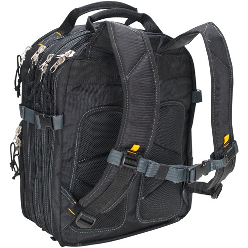 Sacs &agrave; dos pour outils &agrave; 75 pochettes, 13" lo x 17-1/2" la, Noir, Nylon Sécurité Médic