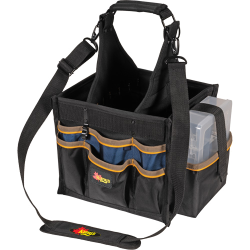 Large Electrical & Maintenance Tool Carrier, Polyester, 23 Pockets, Black Sécurité Médic