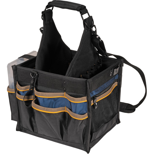 Large Electrical & Maintenance Tool Carrier, Polyester, 23 Pockets, Black Sécurité Médic