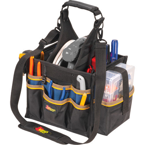 Large Electrical & Maintenance Tool Carrier, Polyester, 23 Pockets, Black Sécurité Médic