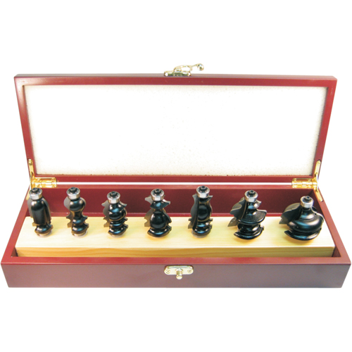 Jeux de fraises de moulurage &agrave; 2 cannelures Sécurité Médic