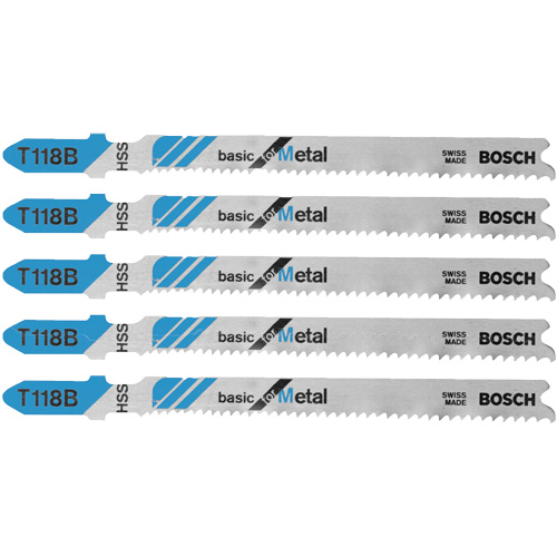 Lames de scie sauteuse de base pour le m&eacute;tal, Acier rapide, Tige en T, 3-5/8" lo Sécurité Médic