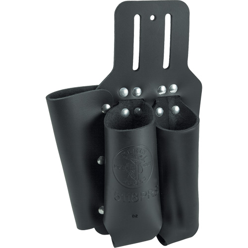&eacute;tui pour pinces, r&egrave;gle & tournevis, Porte-outil multiple, Cuir, 3 Poches Sécurité Médic