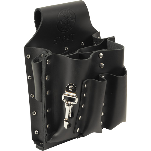Tool Pouch, Multiple Tool Holder, Leather, 8 Pockets Sécurité Médic