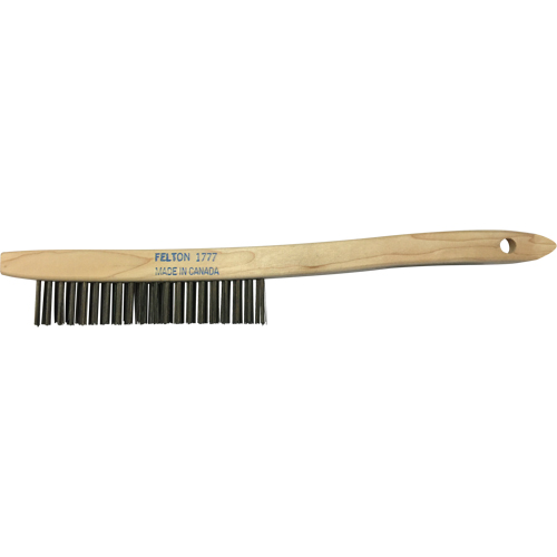 Curved-Handle Scratch Brushes, Steel, 3 x 19 Wire Rows, 14" Long Sécurité Médic
