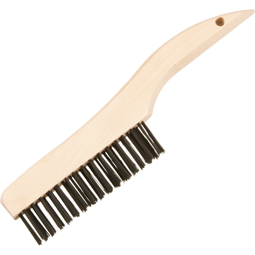 Shoe Handle Scratch Brushes, Brass, 4 x 16 Wire Rows, 10" Long Sécurité Médic