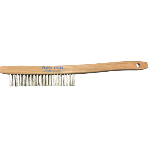 Curved-Handle Scratch Brushes, Stainless Steel, 3 x 19 Wire Rows, 14" Long Sécurité Médic