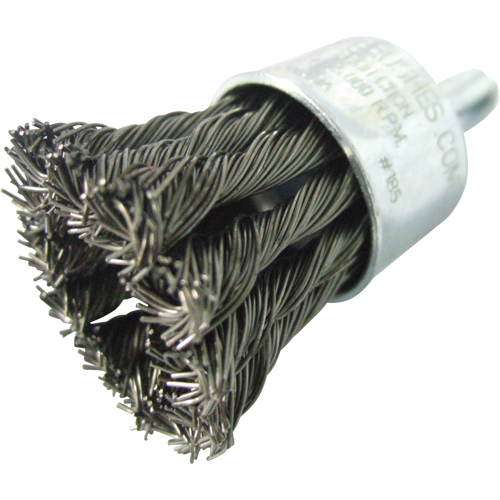 Brosses mont&eacute;es &agrave; fils nou&eacute;s, 1" dia., dia. Des fils 0,020", Tige 1/4" Sécurité Médic