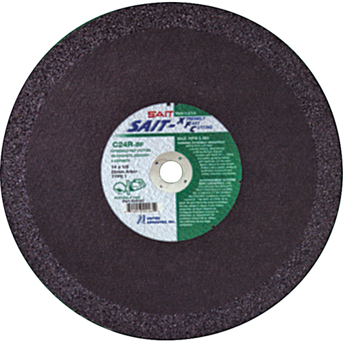 C24R Concrete High Speed Cut-Off Wheel, 12" x 1/8", 1" Arbor, Type 1, Aluminum Oxide, 6300 RPM Sécurité Médic