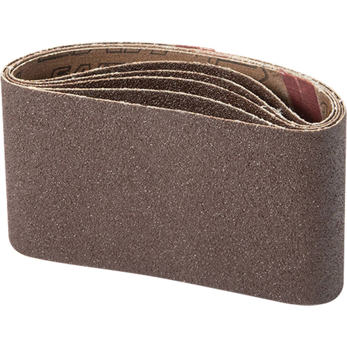 Courroie abrasive pour ponceuse portative, 3" la x 21" lo, Oxyde d'aluminium, Grain 100 Sécurité Médic