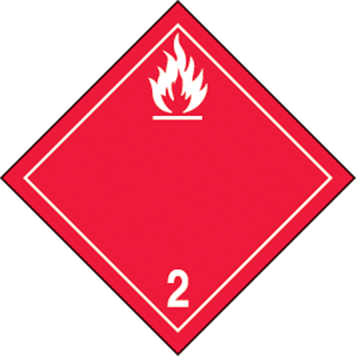 &eacute;tiquettes d'exp&eacute;dition TMD, Classe 2,1, Gaz inflammables, Papier Sécurité Médic