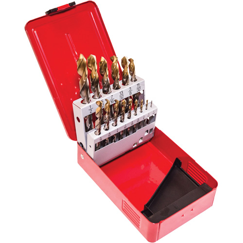 Jobber Drill Set, 15 Pieces, High Speed Steel Sécurité Médic
