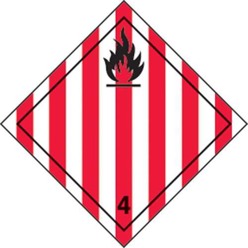 &eacute;tiquettes d'exp&eacute;dition TMD, Classe 4,1, Solides inflammables, Vinyle Sécurité Médic