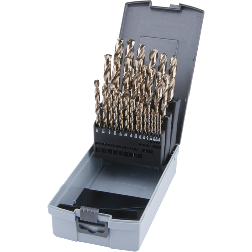 Jobber Length Drill Bit Set, 29 Pieces, High Speed Cobalt Sécurité Médic