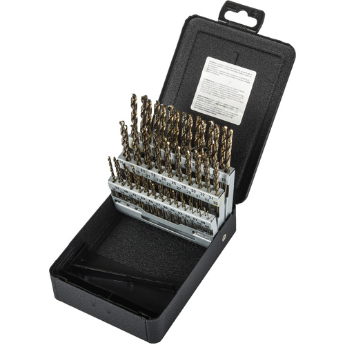 Jobber Length Drill Bit Set, 60 Pieces, High Speed Cobalt Sécurité Médic