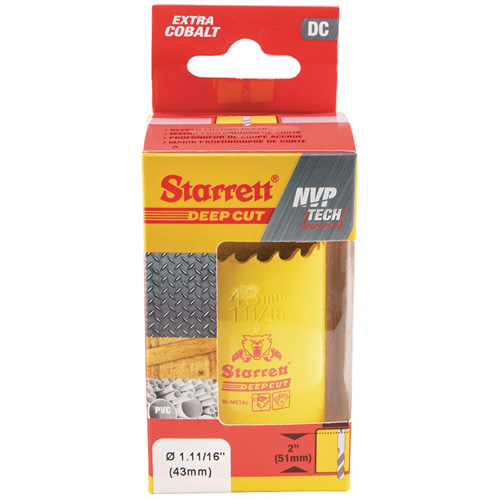 Bi-Metal Holesaw - 1-11/1, 1-11/16", 2" Depth of Cut, Bi-Metal Sécurité Médic