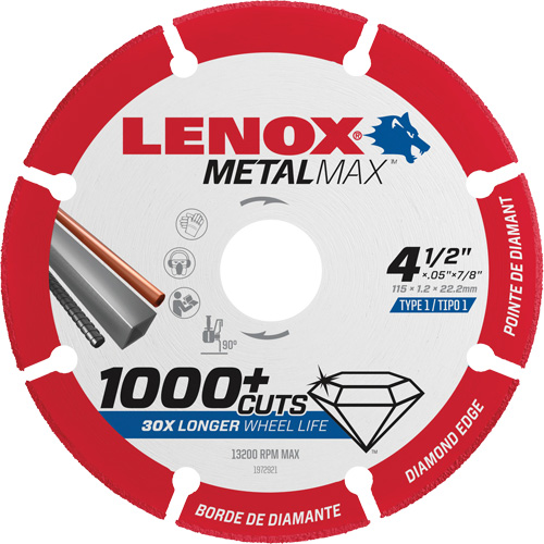 Metalmax Circular Saw Blades, 4-1/2", Metal/Non-Ferrous Use Sécurité Médic