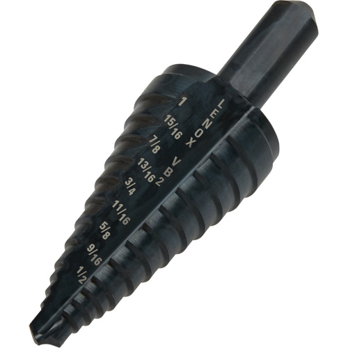 Foret &eacute;tag&eacute; no 2, 1/8" - 1", Incr&eacute;ments de 1/16", Acier rapide Sécurité Médic