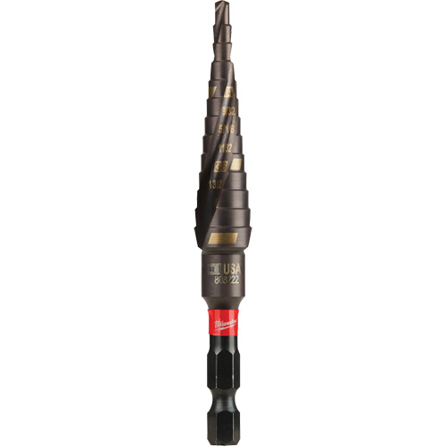 Foret &eacute;tag&eacute; #1 Shockwave Impact Duty, 1/2" - 1-1/8", Incr&eacute;ments de 1/32", Titane Sécurité Médic