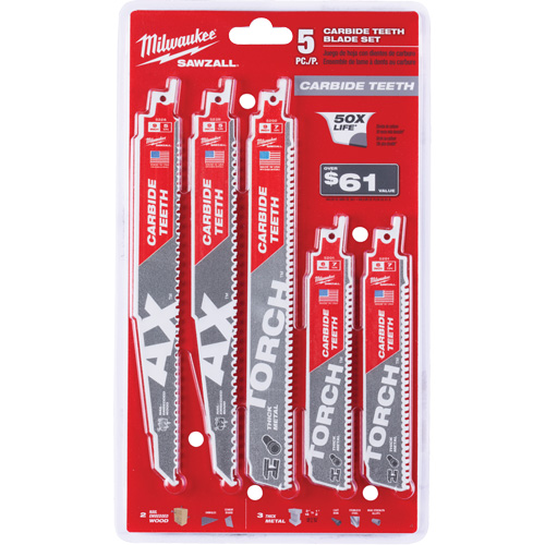 Sawzall&reg; Carbide Teeth Blade Set Sécurité Médic