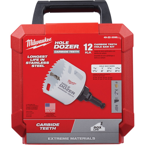 Hole Dozer Hole Saw Kit, 12 Pieces Sécurité Médic