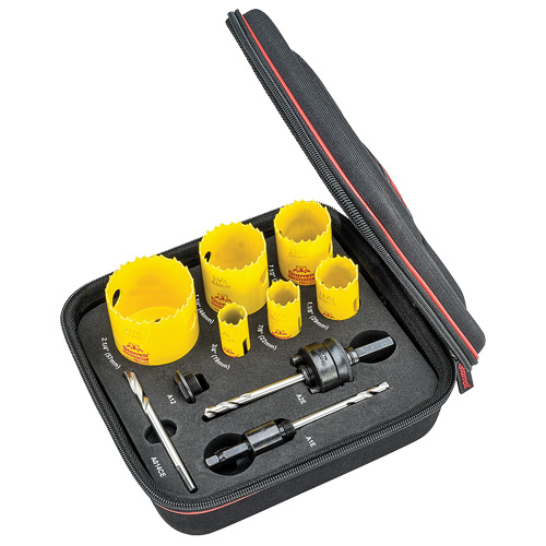 Plumber's Deep Cut Hole Saw Kit, 10 Pieces Sécurité Médic