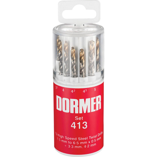 Jobber Drill Bit Set, 13 Pieces, High Speed Steel Sécurité Médic