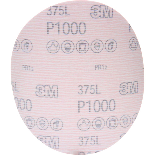 Hookit 375L Film Disc, 6" Dia., P1000 Grit, Aluminum Oxide Sécurité Médic
