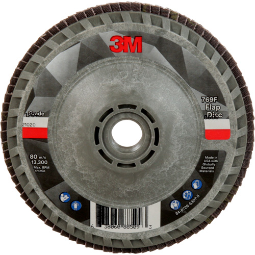 Disque &agrave; lamelles &agrave; changement rapide 769F, 4-1/2" x 5/8"-11, Type 27, Grain 120+, C&eacute;ramique Sécurité Médic