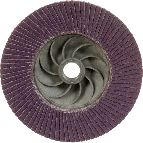 Disque &agrave; lamelles &agrave; changement rapide 769F, 4-1/2" x 5/8"-11, Type 27, Grain 120+, C&eacute;ramique Sécurité Médic