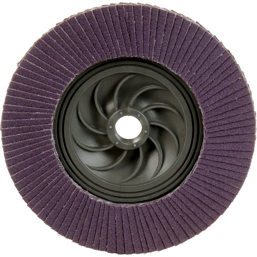 Disque &agrave; lamelles &agrave; changement rapide 769F, 5" x 5/8"-11, Type 27, Grain 120+, C&eacute;ramique Sécurité Médic
