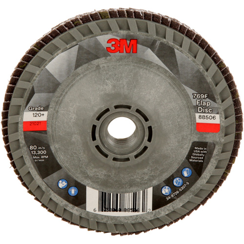 769F Quick Change Flap Disc, 4-1/2" x 5/8"-11, Type 29, 120+ Grit, Ceramic Sécurité Médic