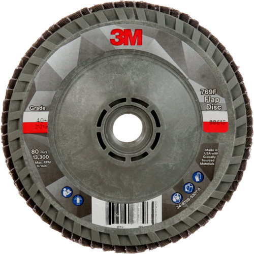 Disque &agrave; lamelles &agrave; changement rapide 769F, 4-1/2" x 5/8"-11, Type 29, Grain 40+, C&eacute;ramique Sécurité Médic
