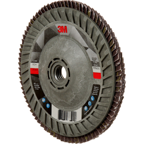 Disque &agrave; lamelles &agrave; changement rapide 769F, 5" x 5/8"-11, Type 29, Grain 60+, C&eacute;ramique Sécurité Médic