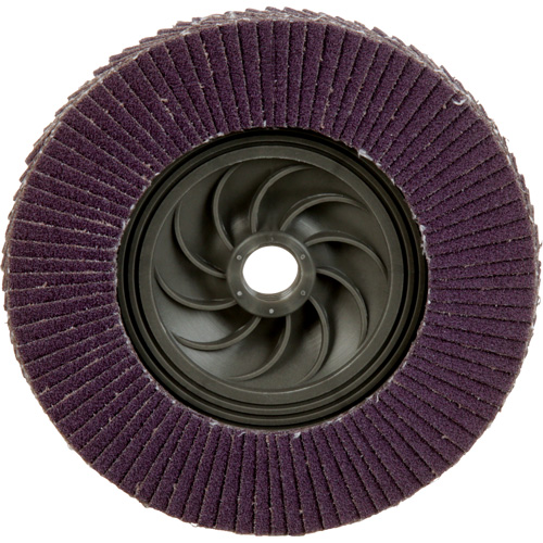 Disque &agrave; lamelles &agrave; changement rapide 769F, 5" x 5/8"-11, Type 27, Grain 80+, C&eacute;ramique Sécurité Médic