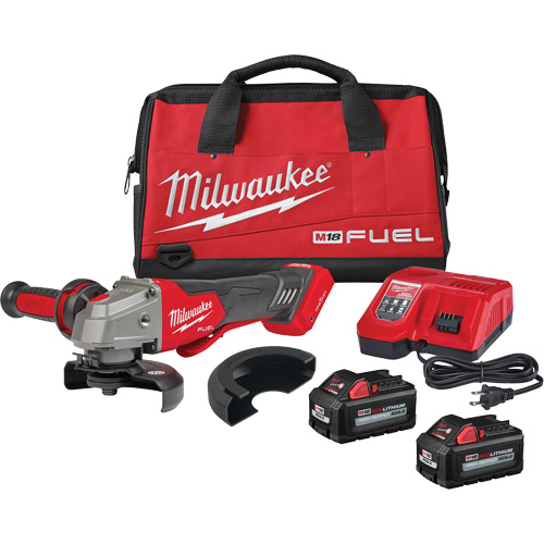 Trousse de meuleuse &agrave; frein sans blocage avec interrupteur &agrave; palette One-Key M18 Fuel, Roue de 4-1/2" ou 5", 18 V Sécurité Médic