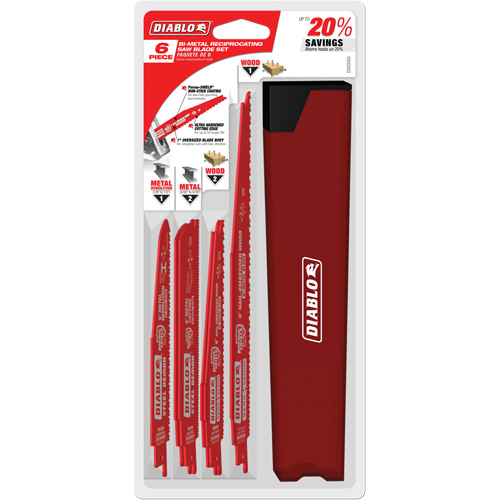 Nail-Embedded Wood & Metal Cutting/Demo Reciprocating Saw Blade Set Sécurité Médic