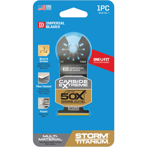 Lame en titane pour mat&eacute;riaux multiples Carbide Extreme Storm One Fit Sécurité Médic
