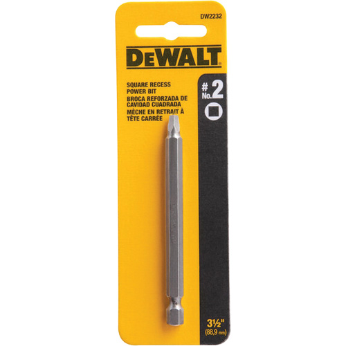 Power Bit, Square, #2 Tip, 3-1/2" Drive Size, 3-3/5" Length Sécurité Médic