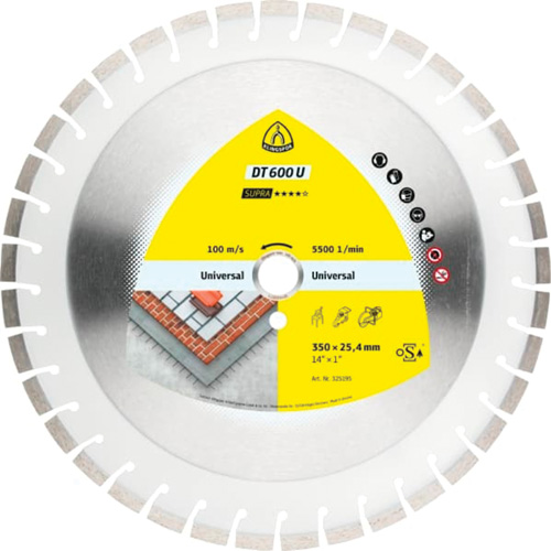 DT 600 U Supra Large Diamond Cutting Blades Sécurité Médic
