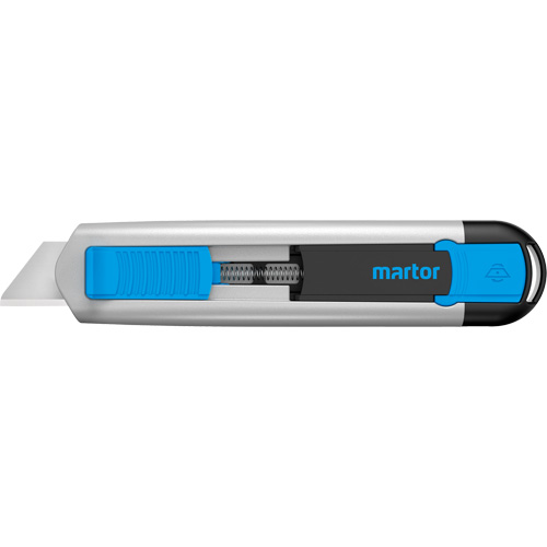 Couteau de s&eacute;curit&eacute; r&eacute;tractable Secubase 525 avec lame &agrave; pointe &eacute;mouss&eacute;e, 18 mm, Prise en Aluminium Sécurité Médic