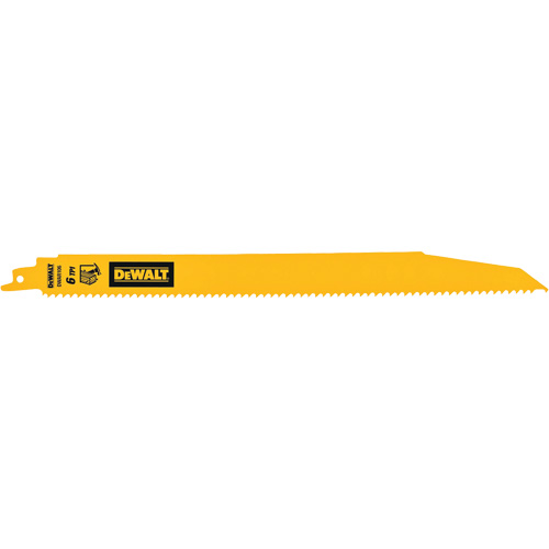 Lame de scie alternative pour d&eacute;molitions, Bim&eacute;tal, 6 Dents par pouce, 12" lo Sécurité Médic