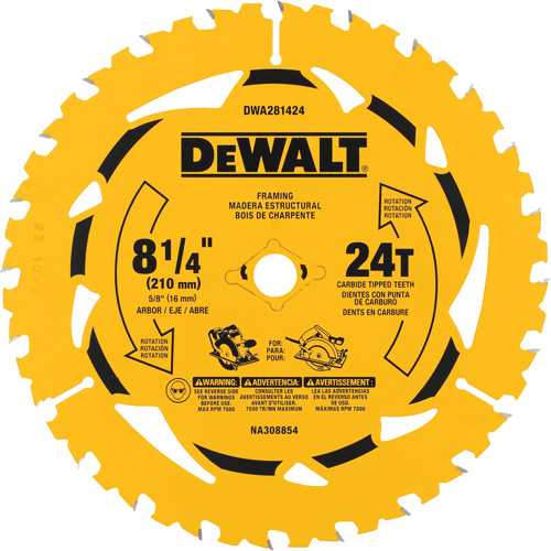Lame de scie circulaire &agrave; refendre, 8-1/4", 40 dents, Pour Bois Sécurité Médic