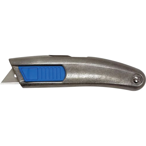 Couteau r&eacute;tractable non peintur&eacute; SECUPRO MEGASAFE, 20 mm, Acier inoxydable, Robuste, Prise en Aluminium Sécurité Médic