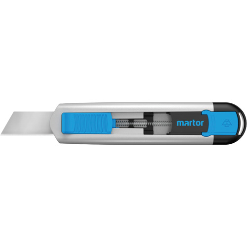 Couteau r&eacute;tractable SECUNORM 540 avec lame Styropor no 17940, 36 mm, Acier inoxydable, Robuste, Prise en Aluminium Sécurité Médic
