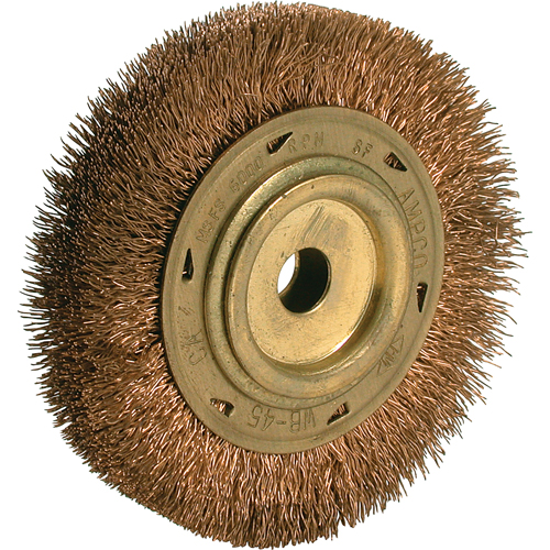 Power Tool Crimped Wire Wheel Brush, 6" Dia., 5/8" Arbor Sécurité Médic